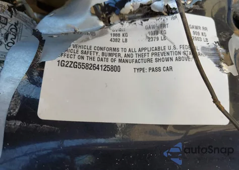 2006 Pontiac G6 from USA, damaged, VIN 1G2ZG558264125800